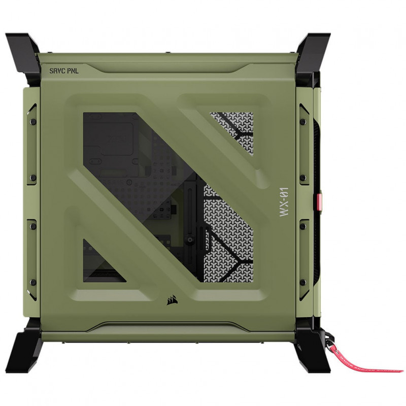 Corsair WARTHOG Performance mid-tower behuizing CC-9011350-WW, E-ATX, zijpaneel van gehard glas, groen