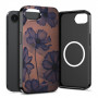 Tech-Protect Lamano MagSafe-hoesje voor Apple iPhone 16e / 17e, bruin en paars (Velvet Night)