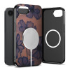 Tech-Protect Lamano MagSafe-hoesje voor Apple iPhone 16e / 17e, bruin en paars (Velvet Night)