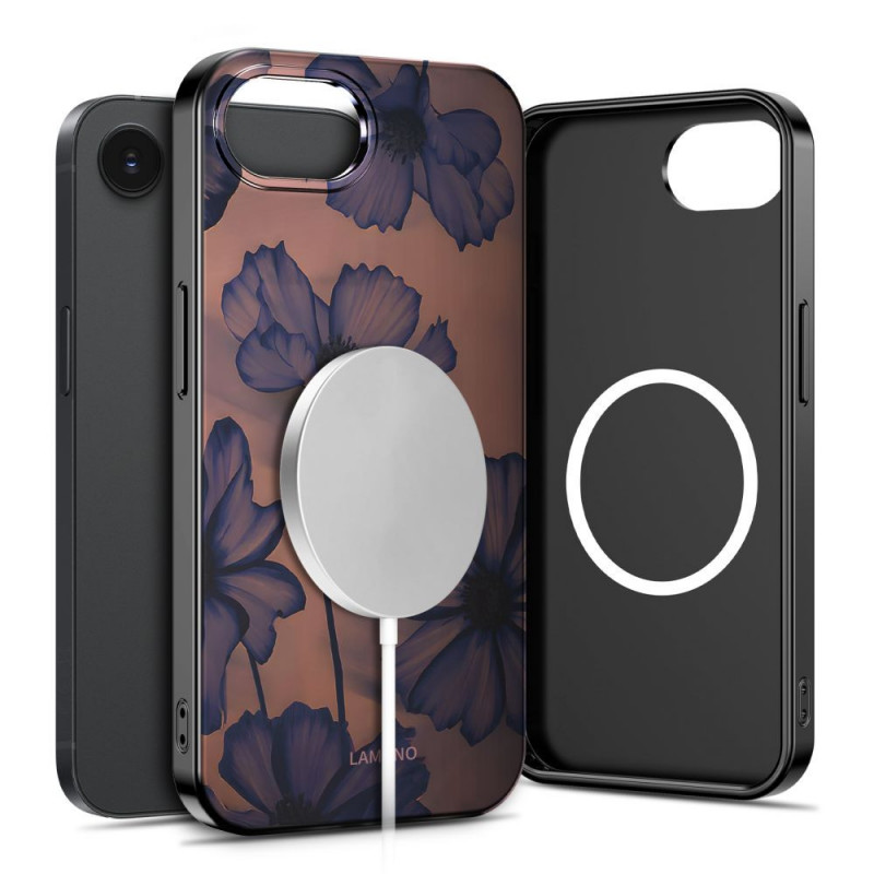 Tech-Protect Lamano MagSafe-hoesje voor Apple iPhone 16e / 17e, bruin en paars (Velvet Night)
