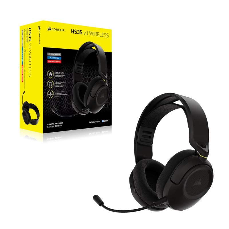 Corsair HS35 V3 draadloze headset voor PlayStation CA-9011410-WW, Carbon