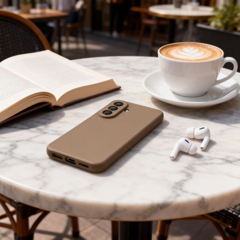 Tech-Protect Icon siliconenhoesje voor Samsung Galaxy A27 5G, bruin