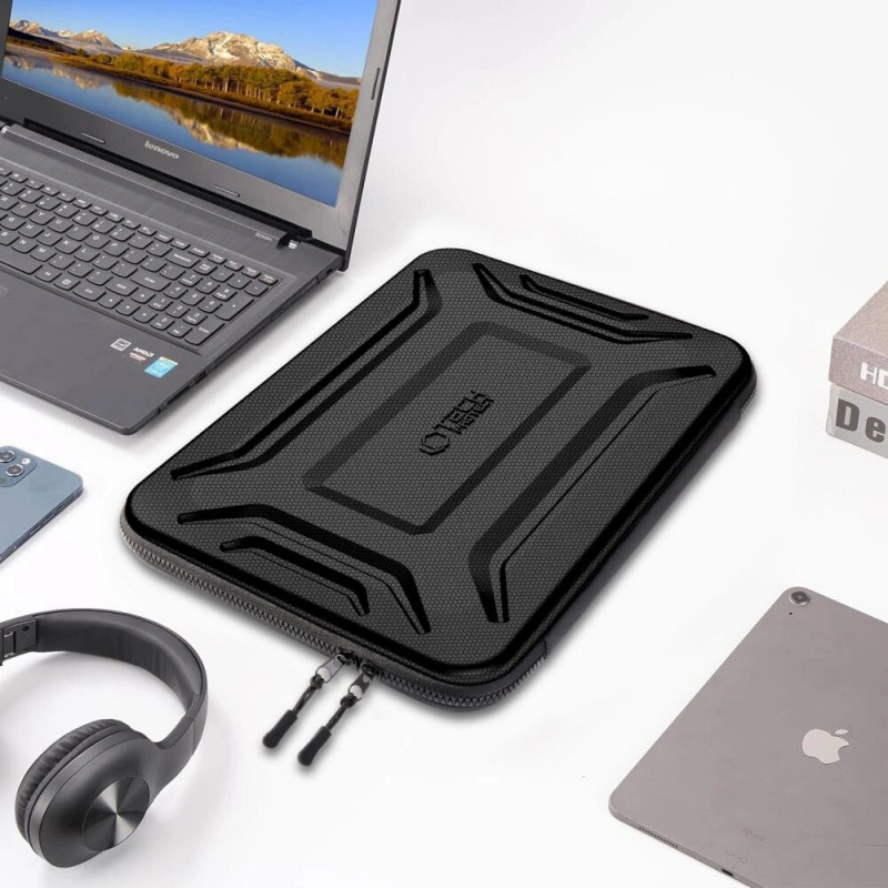 Tech-Protect Kevlar Pro laptophoes 13-14", zwart