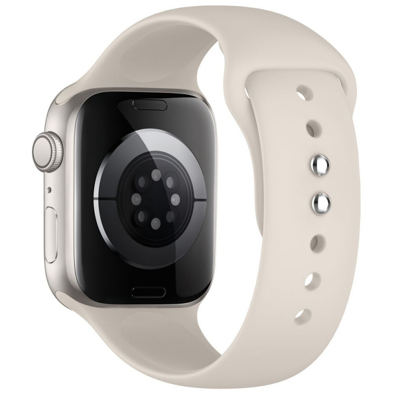 Tech-Protect Siliconen band voor Apple Watch 8 / 9 / 10 / 11 / 12 / SE / Ultra 44/45/46/49 mm, Starlight