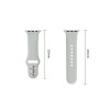 Tech-Protect siliconen band voor Apple Watch 8 / 9 / 10 / 11 / 12 / SE / Ultra 44/45/46/49 mm, Lunar Grey