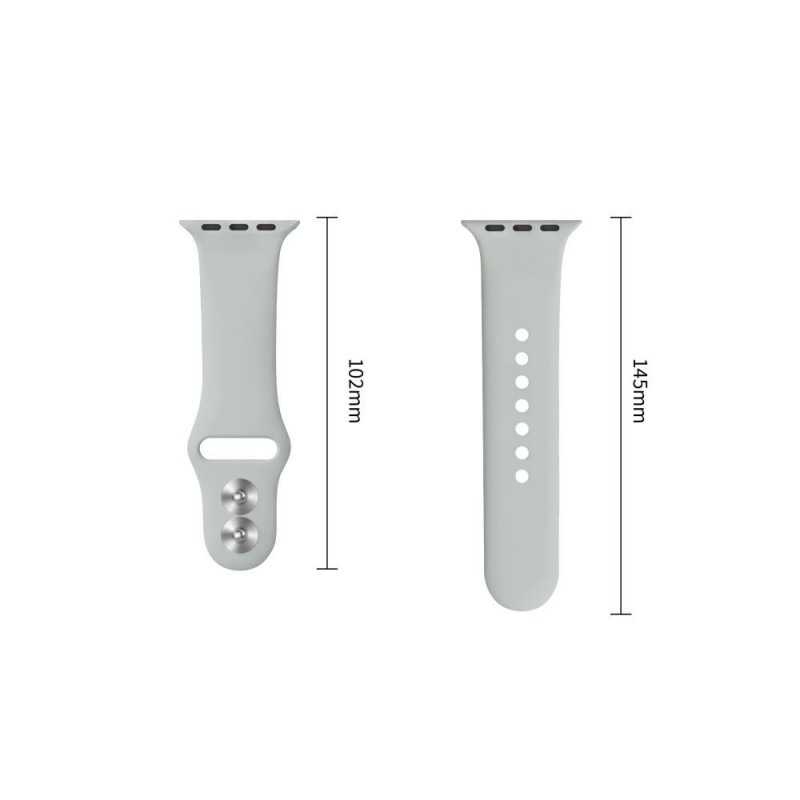 Tech-Protect siliconen band voor Apple Watch 8 / 9 / 10 / 11 / 12 / SE / Ultra 44/45/46/49 mm, Lunar Grey