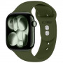 Tech-Protect siliconenband voor Apple Watch 8 / 9 / 10 / 11 / 12 / SE / Ultra 44/45/46/49 mm, olijfgroen