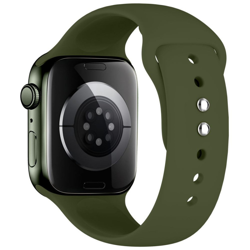Tech-Protect siliconenband voor Apple Watch 8 / 9 / 10 / 11 / 12 / SE / Ultra 44/45/46/49 mm, olijfgroen
