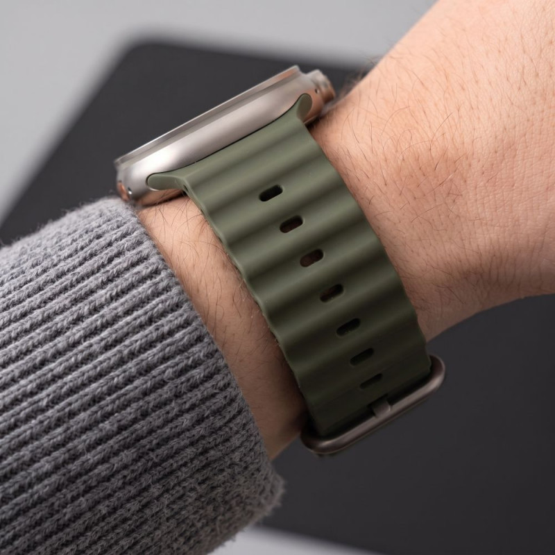 Tech-Protect Iconband Pro Apple Watch 8 / 9 / 10 / 11 / 12 / SE / Ultra 44/45/46/49 mm band, legergroen