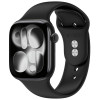 Tech-Protect siliconen band voor Apple Watch 8 / 9 / 10 / 11 / 12 / SE / Ultra 44/45/46/49 mm, zwart