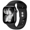 Tech-Protect siliconen band voor Apple Watch 8 / 9 / 10 / 11 / 12 / SE / Ultra 44/45/46/49 mm, zwart