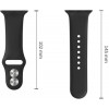Tech-Protect siliconen band voor Apple Watch 8 / 9 / 10 / 11 / 12 / SE / Ultra 44/45/46/49 mm, zwart