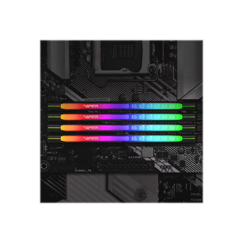 Patriot Extreme Performance Viper Steel RGB DDR4 DIMM 16 GB, DDR4-3200, zwart