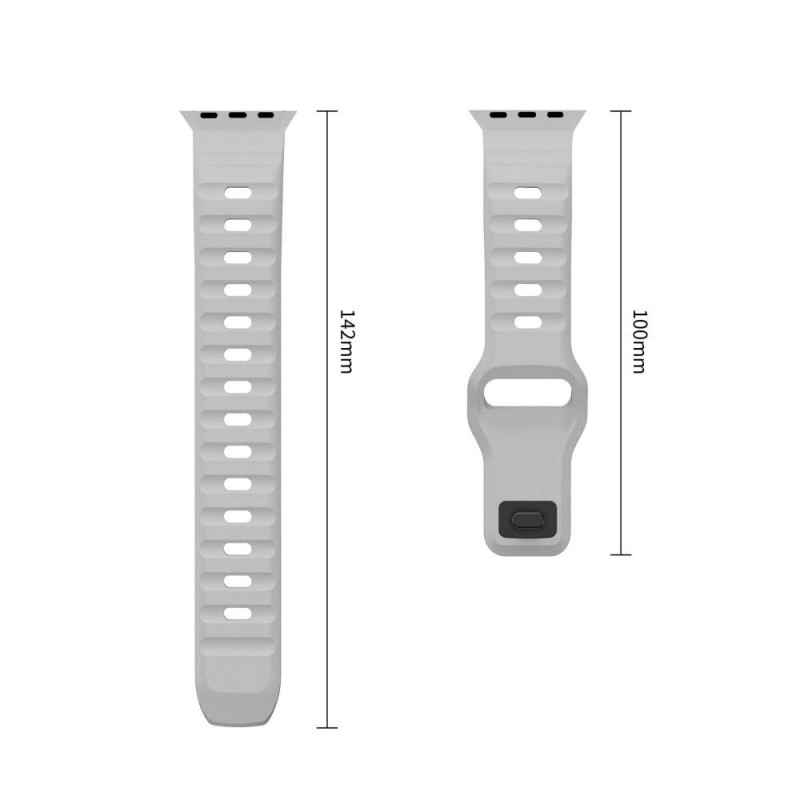 Tech-Protect Silicone Line Apple Watch 8 / 9 / 10 / 11 / 12 / SE / Ultra 44/45/46/49 mm band, grijs