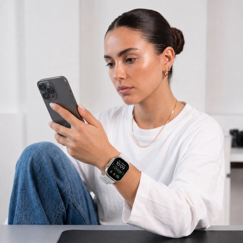 Tech-Protect Silicone Line Apple Watch 8 / 9 / 10 / 11 / 12 / SE / Ultra 44/45/46/49 mm band, grijs