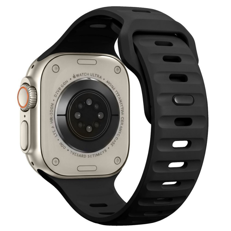 Tech-Protect Silicone Line Apple Watch 8 / 9 / 10 / 11 / 12 / SE / Ultra 44/45/46/49 mm band, zwart
