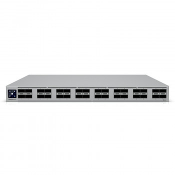 Ubiquiti UniFi Switch 32x QSFP28 100 Gbit, managed, 19" rack-montage, 1,3" touchscreen