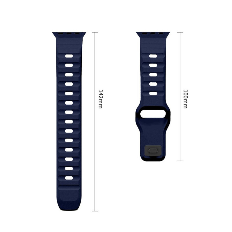 Tech-Protect Silicone Line Apple Watch 8 / 9 / 10 / 11 / 12 / SE / Ultra 44/45/46/49 mm band, Atlantic Blue