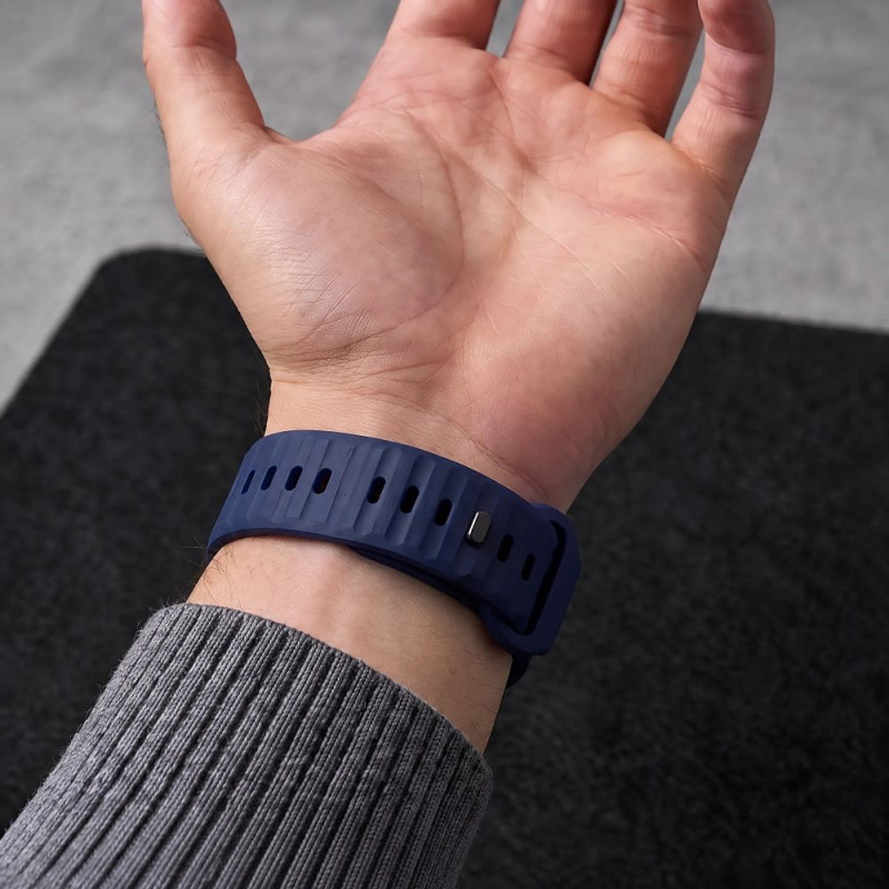 Tech-Protect Silicone Line Apple Watch 8 / 9 / 10 / 11 / 12 / SE / Ultra 44/45/46/49 mm band, Atlantic Blue