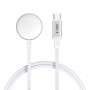 Tech-Protect MC02 UltraBoost magnetische oplader USB-C-kabel 100 cm voor Apple Watch, wit