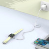 Tech-Protect MC02 UltraBoost magnetische oplader USB-C-kabel 100 cm voor Apple Watch, wit