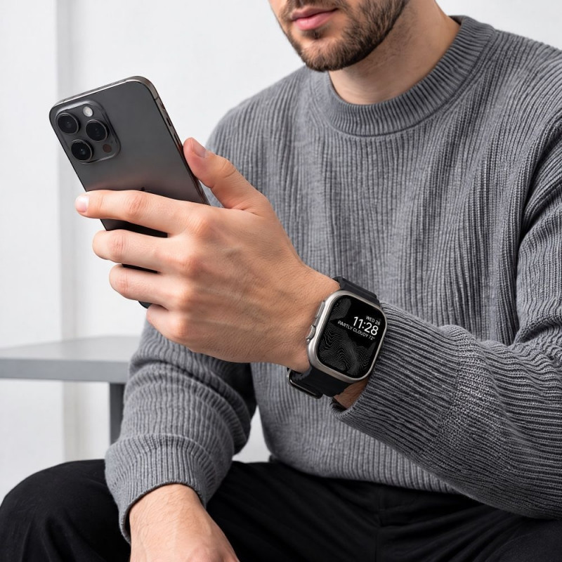 Tech-Protect Motion Apple Watch 8 / 9 / 10 / 11 / 12 / SE / Ultra 44/45/46/49 mm band, zwart