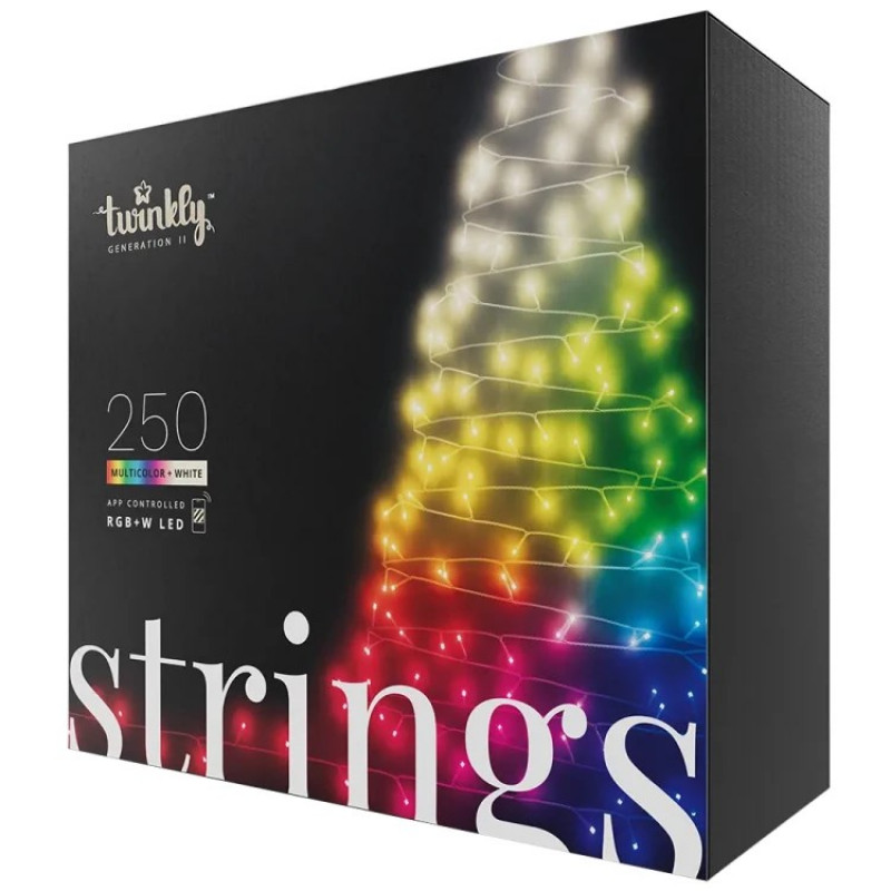 Twinkly Strings 250 LED-snoerlampen TWS250SPP-TEU, 5 mm RGBW, transparant