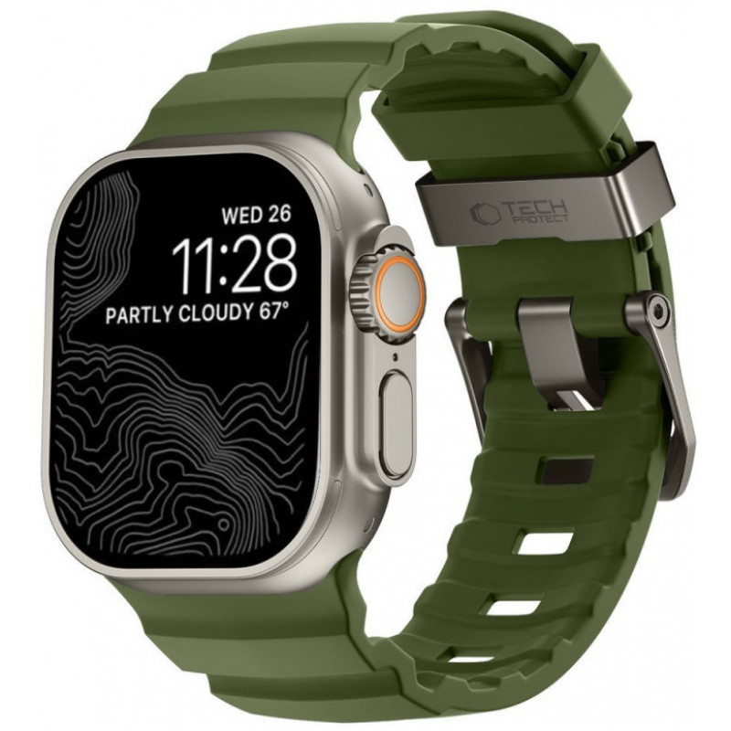 Tech-Protect Motion Apple Watch 8 / 9 / 10 / 11 / 12 / SE / Ultra 44/45/46/49 mm band, Tactisch groen