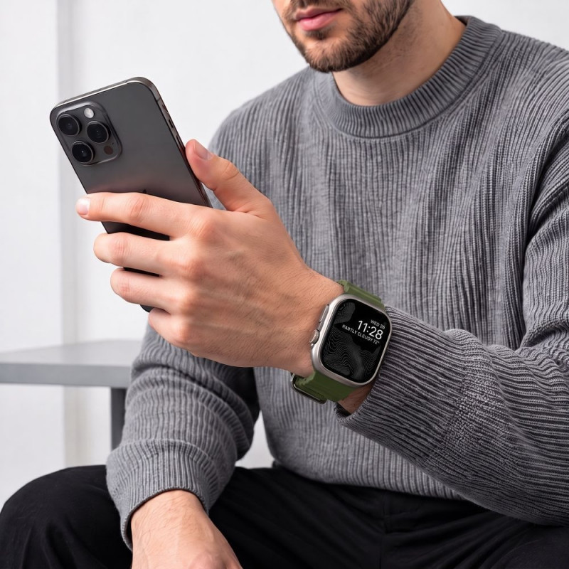 Tech-Protect Motion Apple Watch 8 / 9 / 10 / 11 / 12 / SE / Ultra 44/45/46/49 mm band, Tactisch groen