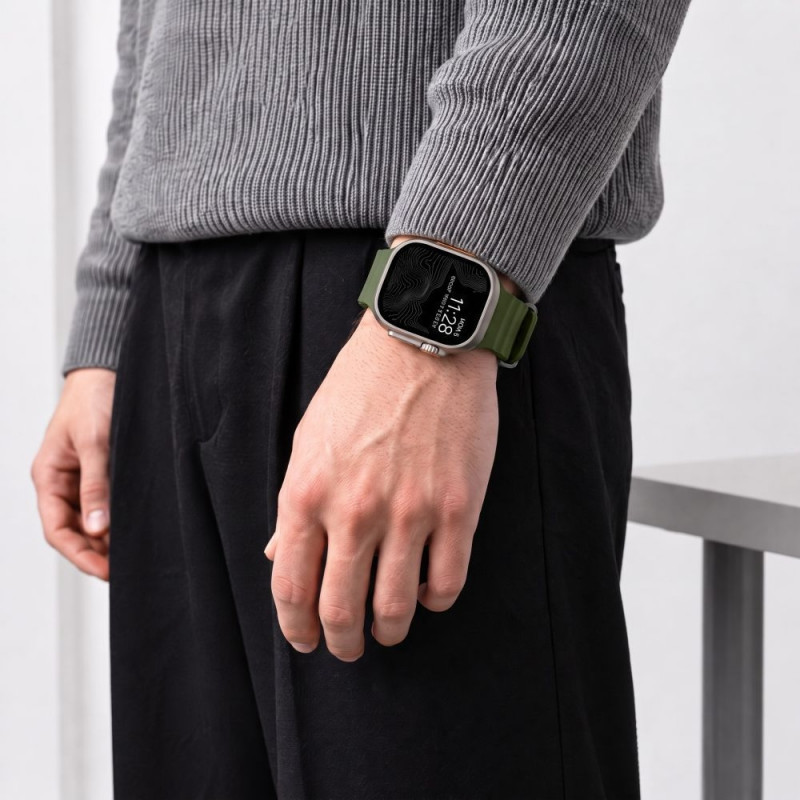 Tech-Protect Motion Apple Watch 8 / 9 / 10 / 11 / 12 / SE / Ultra 44/45/46/49 mm band, Tactisch groen