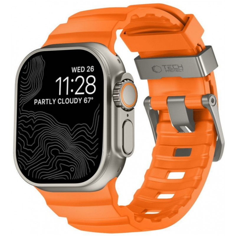 Tech-Protect Motion Apple Watch 8 / 9 / 10 / 11 / 12 / SE / Ultra 44/45/46/49 mm band, signaaloranje