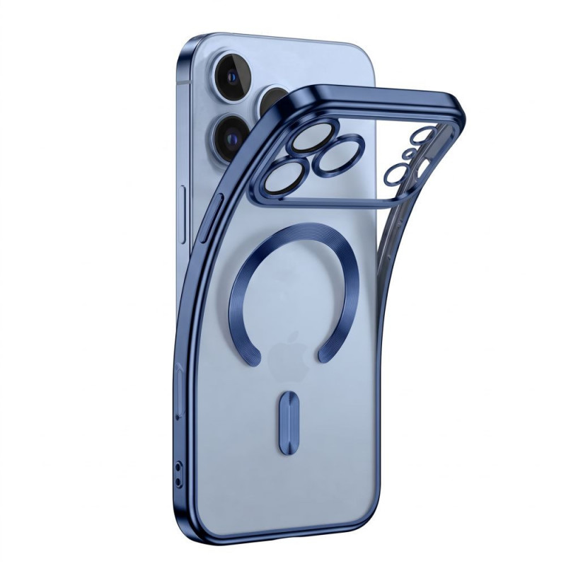 Tech-Protect Magflex MagSafe-hoesje Apple iPhone 17 Pro / 18 Pro, glanzend lichtblauw