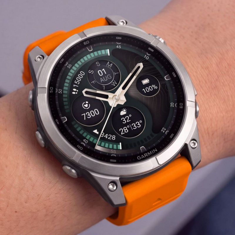 Tech-Protect Siliconen band voor Garmin Fenix 5 / 6 / 6 Pro / 7 / 8 / 8 Pro / E / 9 / 9 Pro 51 mm, Signal Orange