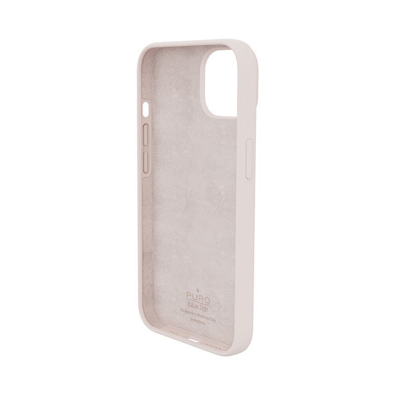 Puro ICON Antimicrobial-hoesje voor Apple iPhone 14 Plus / 15 Plus, roze zand