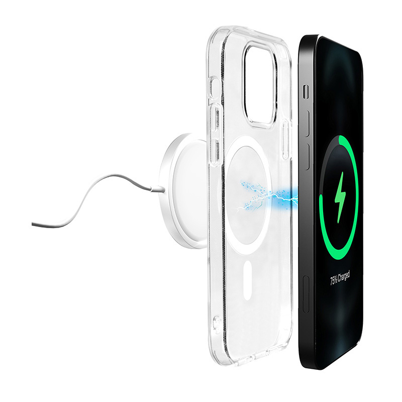 Puro Litemag MagSafe-hoesje voor Apple iPhone 14 Plus / 15 Plus, transparant