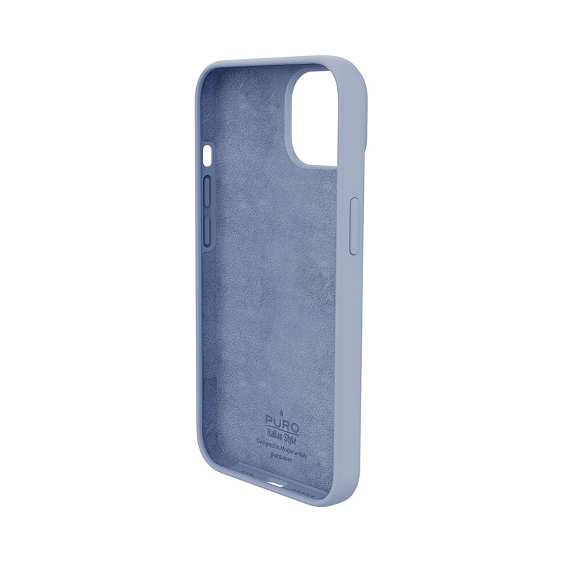 Puro ICON Antimicrobial-hoesje voor Apple iPhone 14 Plus / 15 Plus, sierrablauw