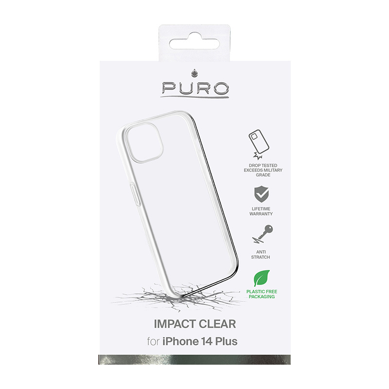 Puro Impact Clear hoesje voor Apple iPhone 14 Plus / 15 Plus, transparant