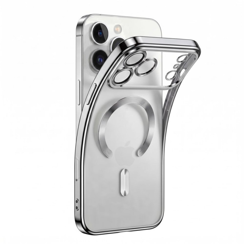 Tech-Protect Magflex MagSafe-hoesje Apple iPhone 17 Pro Max / 18 Pro Max, glanzend zilver