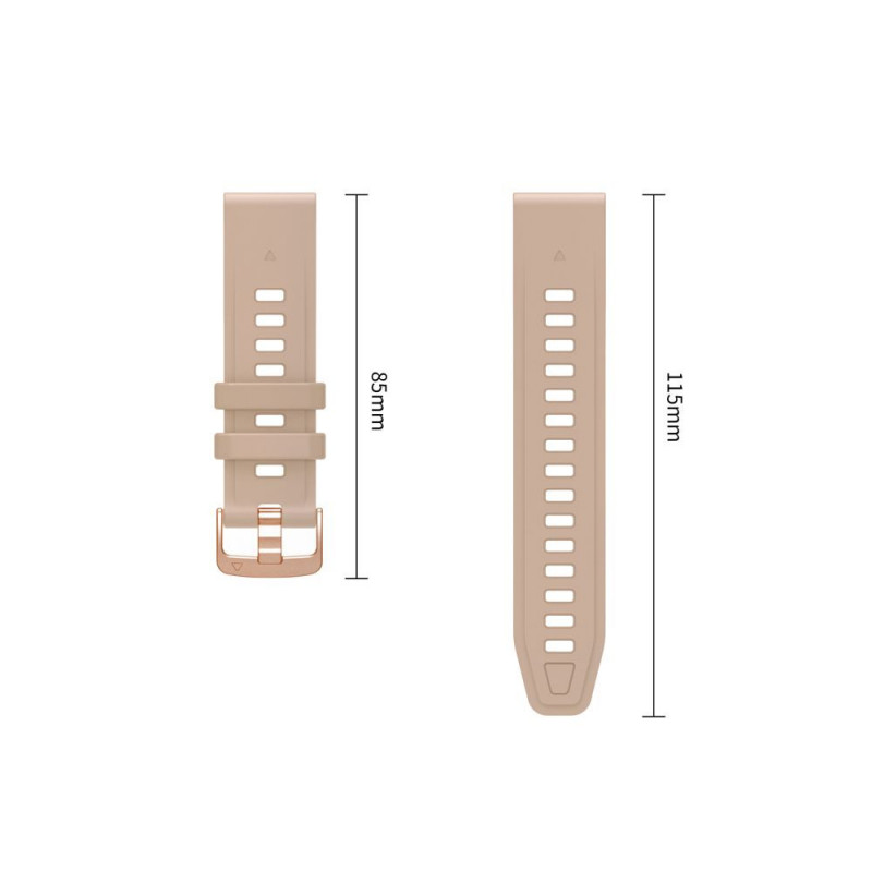 Tech-Protect siliconen horlogeband voor Garmin Fenix 5s / 5s Plus / 6s / 6s Pro / 7s / 8 / 9 / 9 Pro 43 mm, walnoot