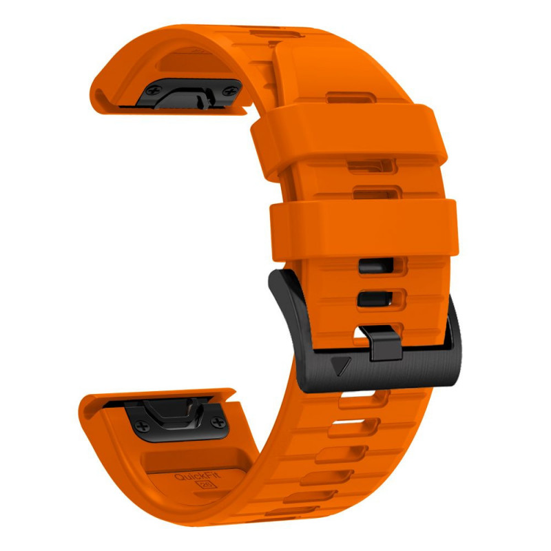 Tech-Protect siliconen horlogeband voor Garmin Fenix 5 / 6 / 6 Pro / 7 / 8 / 8 Pro / E / 9 / 9 Pro 47 mm, signaaloranje