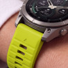 Tech-Protect siliconen horlogeband voor Garmin Fenix 5 / 6 / 6 Pro / 7 / 8 / 8 Pro / E / 9 / 9 Pro 51 mm, Volt Lime