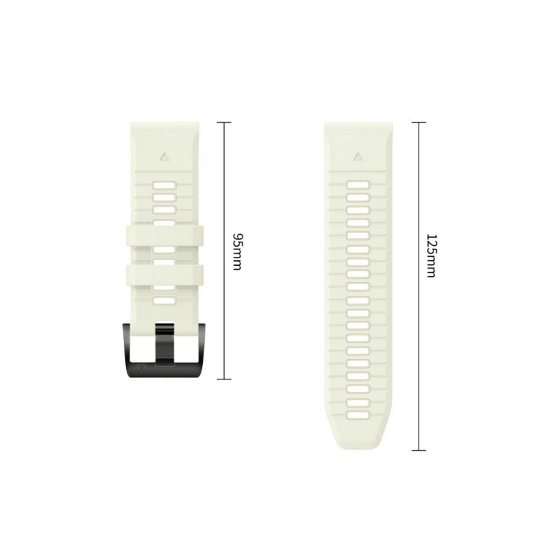 Tech-Protect siliconen horlogeband voor Garmin Fenix 5 / 6 / 6 Pro / 7 / 8 / 8 Pro / E / 9 / 9 Pro 51 mm, steengrijs