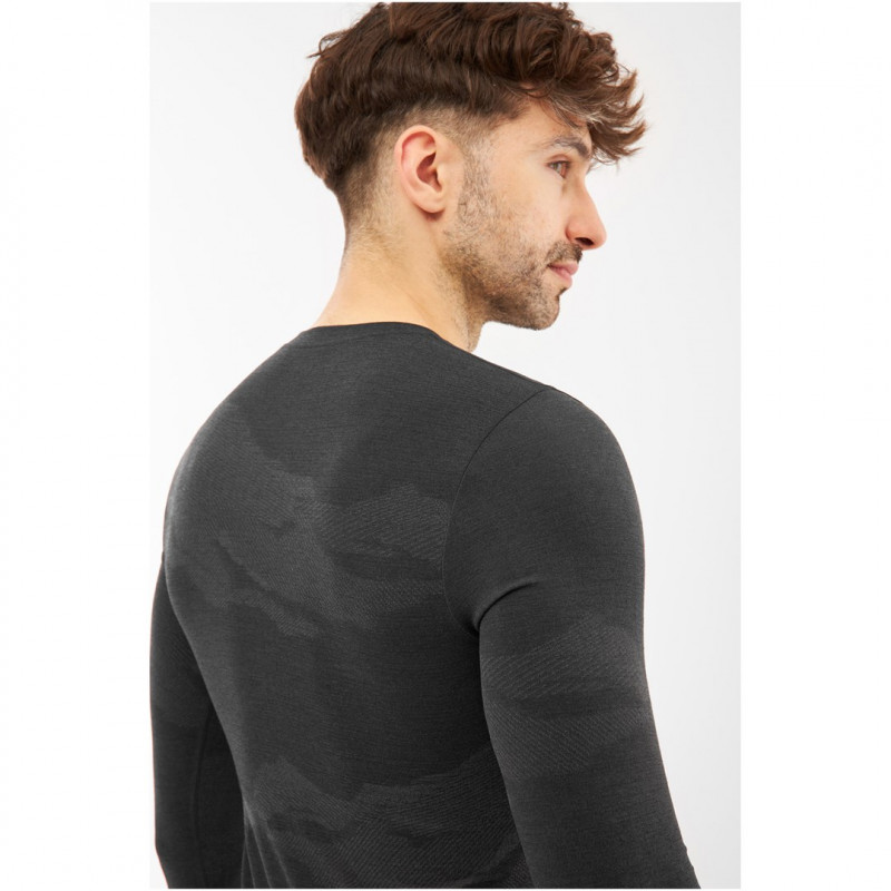 Viking Meriboo Man Set herenset van merinowol basislaag, zwart, XL