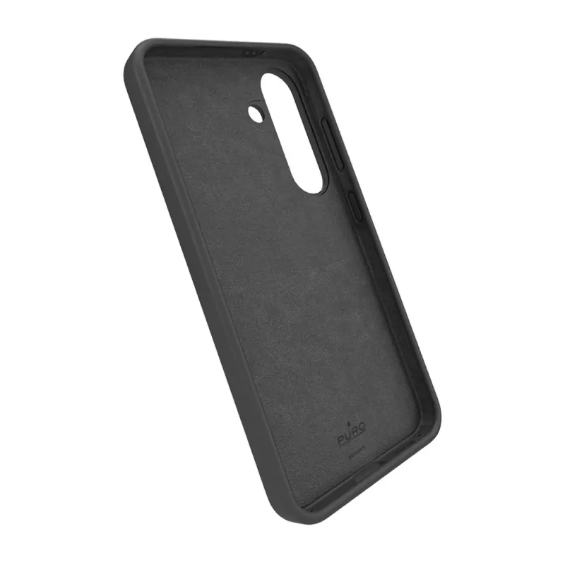 Puro Icon siliconenhoesje voor Samsung Galaxy S25+, zwart