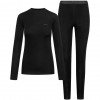 Viking Meriboo Lady Set Merino dames baselayer set, zwart, M