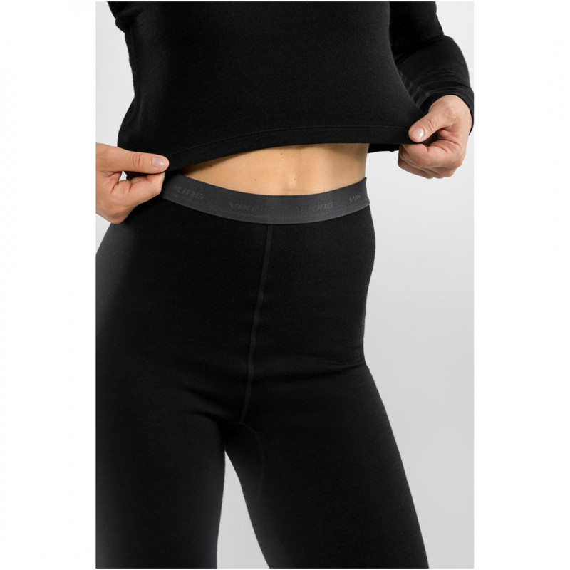 Viking Meriboo Lady Set Merino dames baselayer set, zwart, L