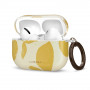 Tech-Protect Lamano-hoesje voor Apple AirPods Pro 3 met karabijnhaak, Lemon Haze (geel en wit)