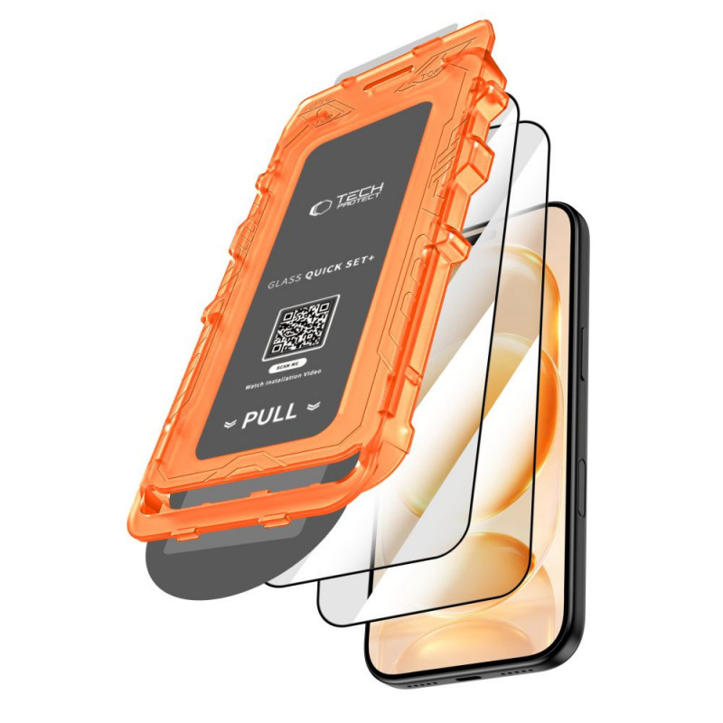 Tech-Protect Quick Set+ gehard glas voor Apple iPhone 17 Pro Max / 18 Pro Max, zwart (2 stuks)