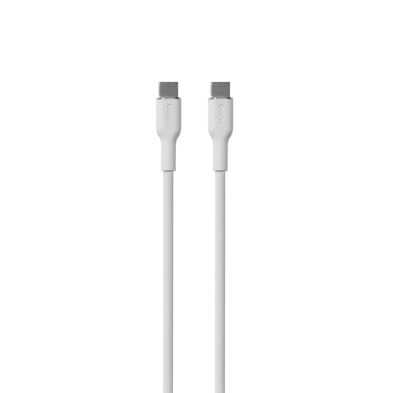 Puro ICON Soft USB-C naar USB-C kabel PUR671, 1,5 m, Wit