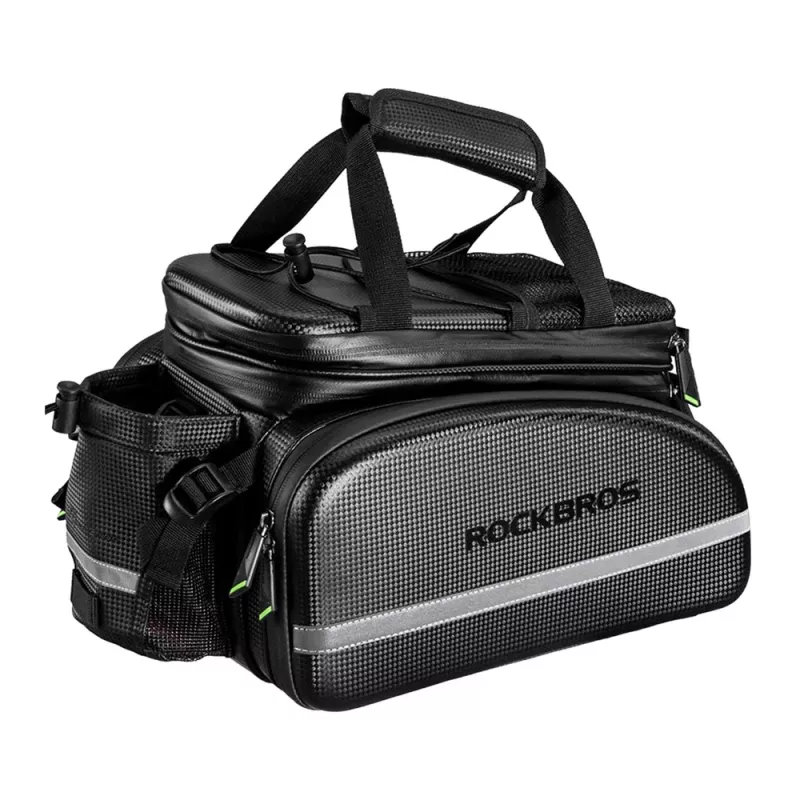 Rockbros A6-6 fietstrunk tas, 35 l, met uitklapbare vakken, zwart